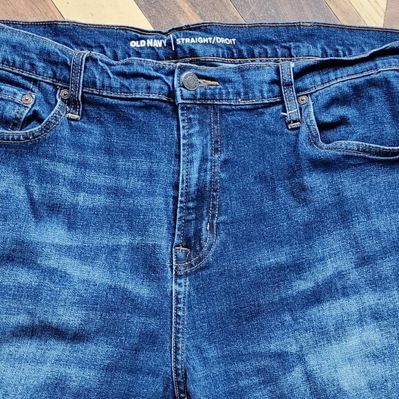 Old Navy Medium Wash Straight Leg Jeans Size 38x34 - Picture 6 of 15